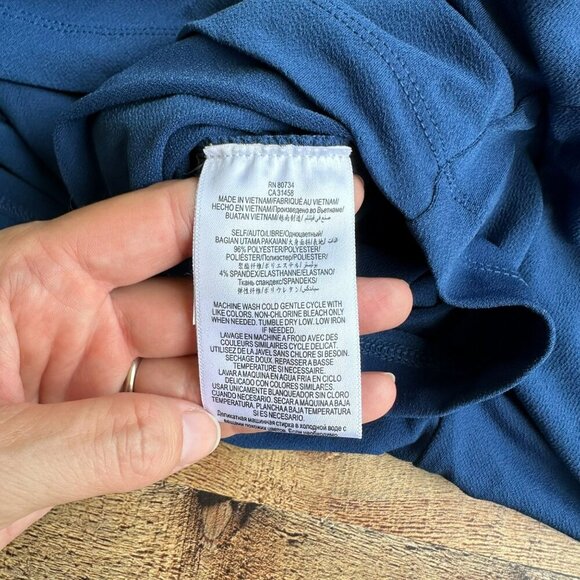 BCBG Generation XS Royal Blue Tank Wrap Top Summer Shorts Romper - Comfy Chic - Picture 7 of 9